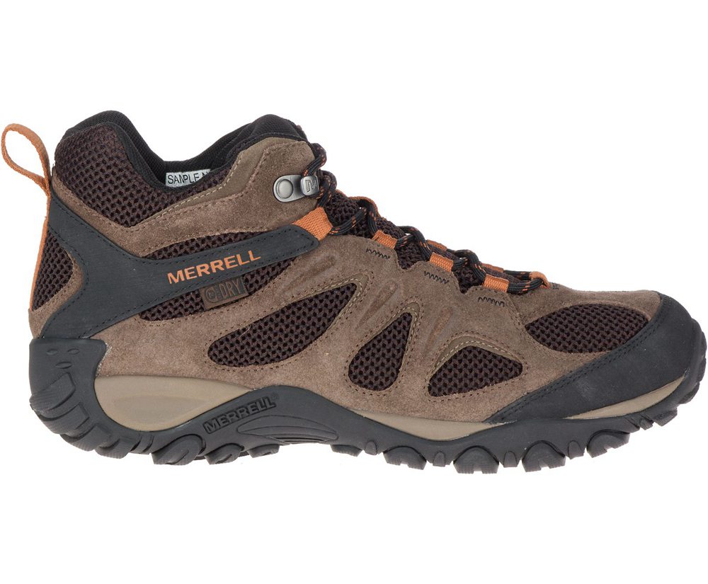 Kozaki Merrell Męskie Brązowe - Yokota 2 Mid Waterproof - 934872-TVB